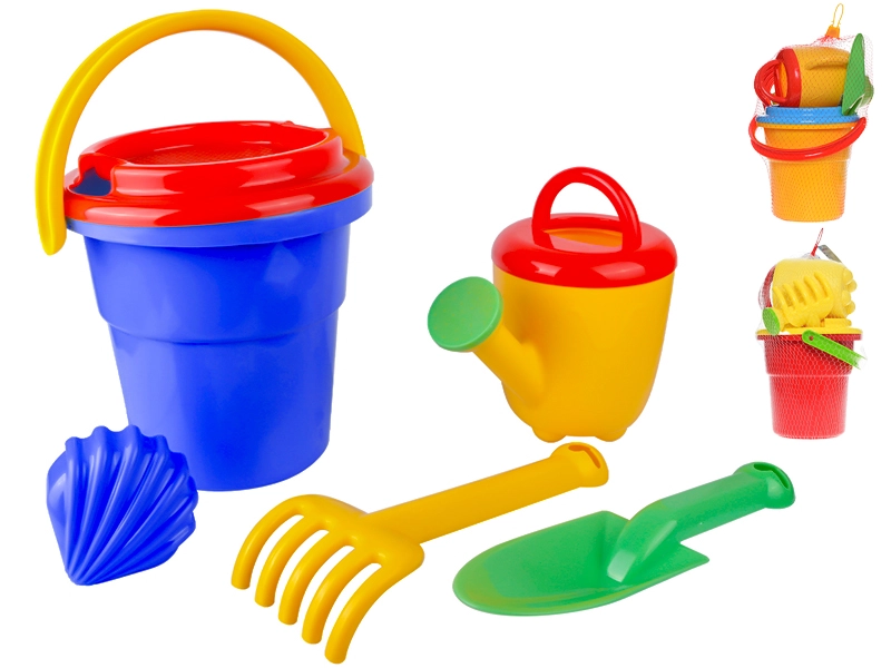 Sada na písek s kbelíkem 18 cm, 6 dílů