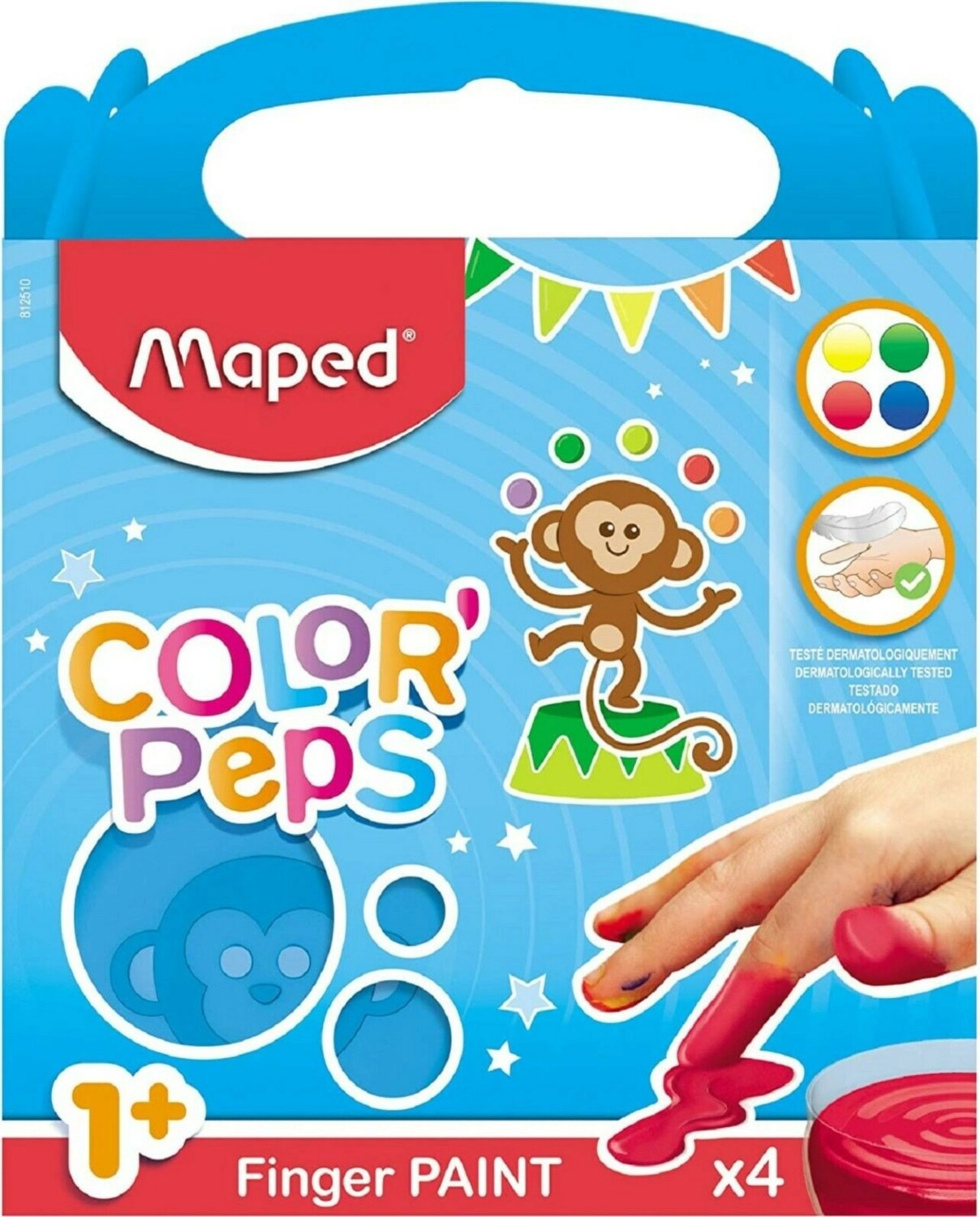 Levně Maped Prstové barvy Color'Peps 4 barvy 80 ml