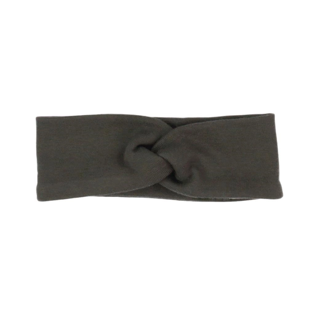 Kojenecká bavlněná čelenka Nicol Mia – tmavě hnědá