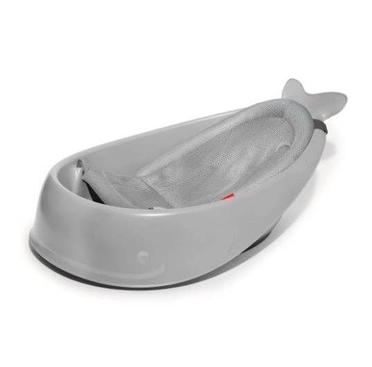 Skip Hop vanička Moby s ergonomickou podložkou, 3 fáze, šedá