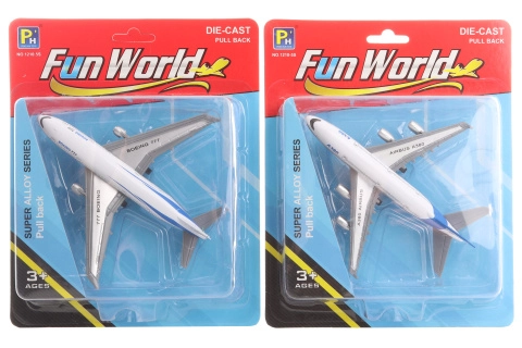 Kovové letadlo pro děti 14 × 13 cm