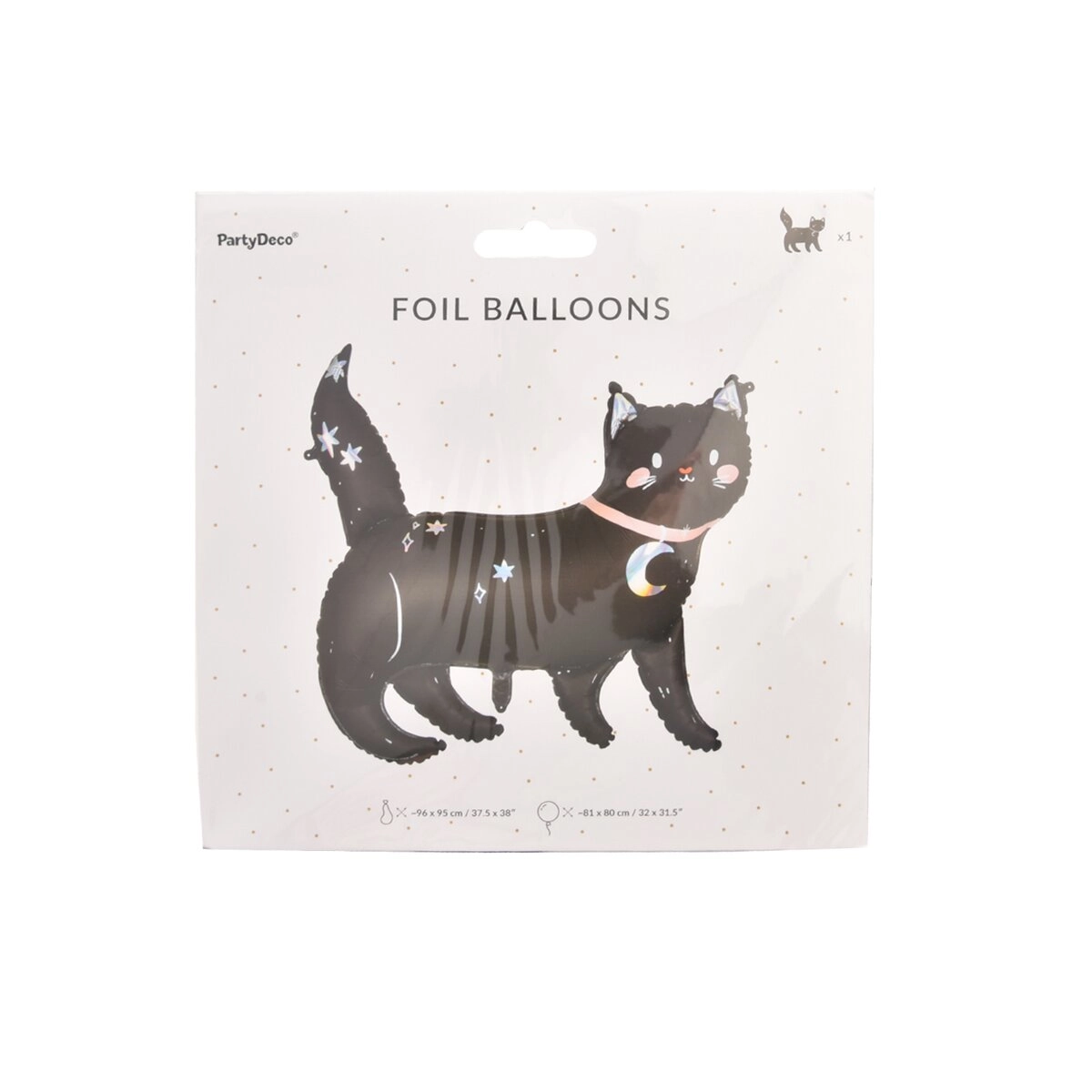 Halloween Happy party – balónek fóliový Kočka černá 81 x 80 cm