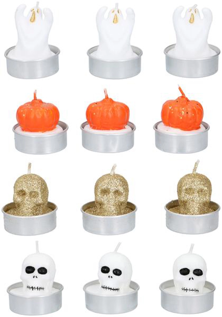 Čajové svíčky Halloween – mix vůní, 3 ks