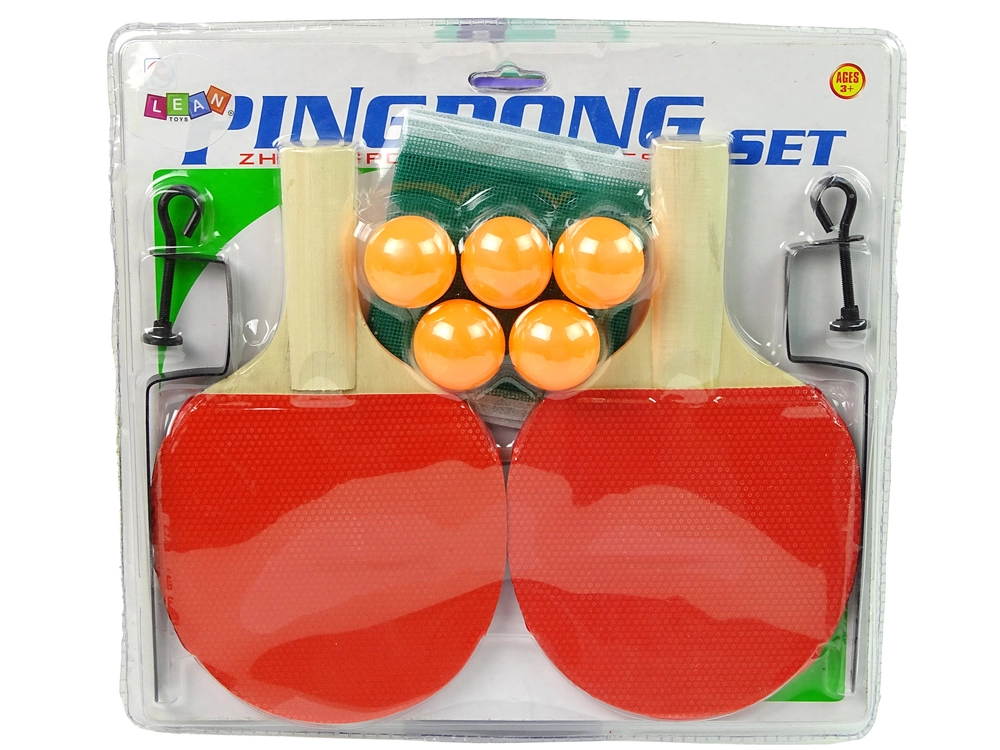 Pingpongový set / síť,5 x míčky,2 x rakety )