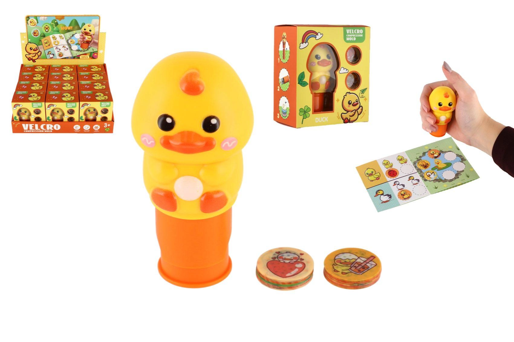 Dětské razítko s kachničkou a samolepkami