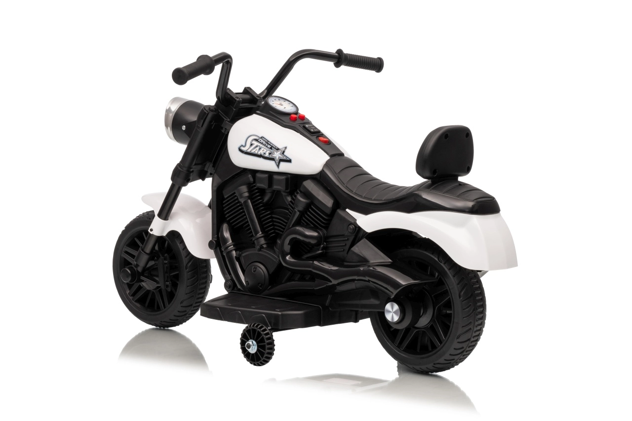 Dětská elektrická motorka Star bílá