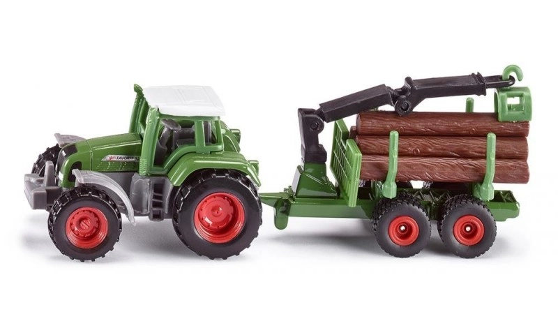 Levně Siku Super Traktor s přívěsem na kulatinu