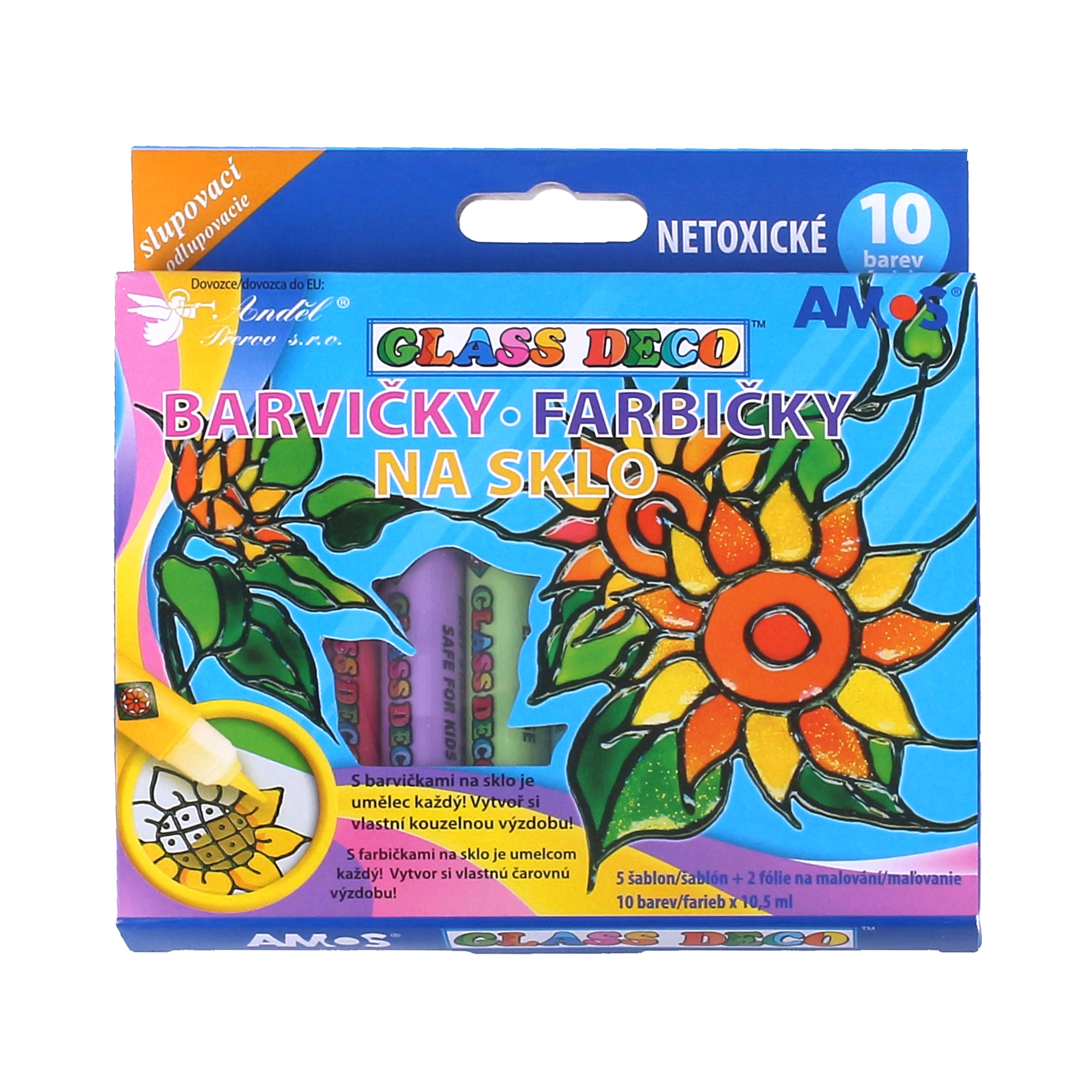 Barvy na sklo 10 ks/10,5 ml