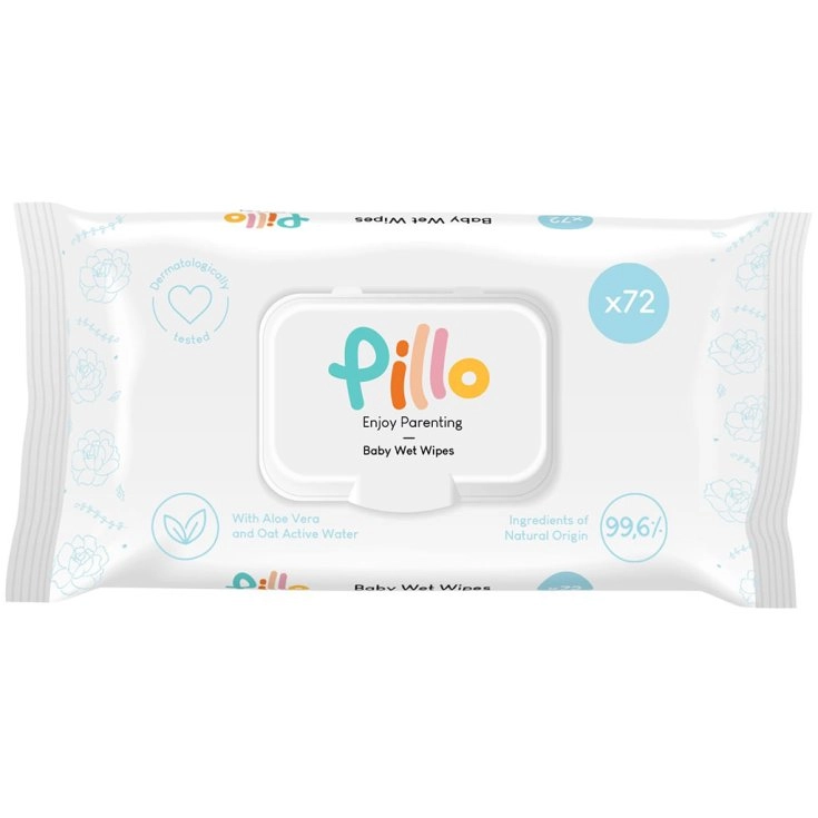 Pillo Baby Wet Wipes vlhčené ubrousky pro děti 72 ks