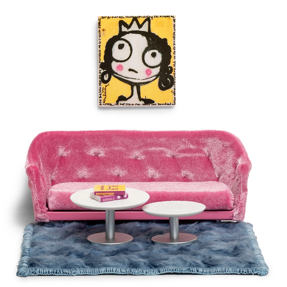 Sada nábytku do obývacího pokoje pro domeček pro panenky Lundby