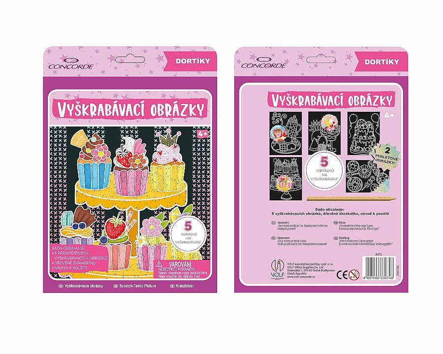 Vyškrabávací obrázky Concorde - Dortíky