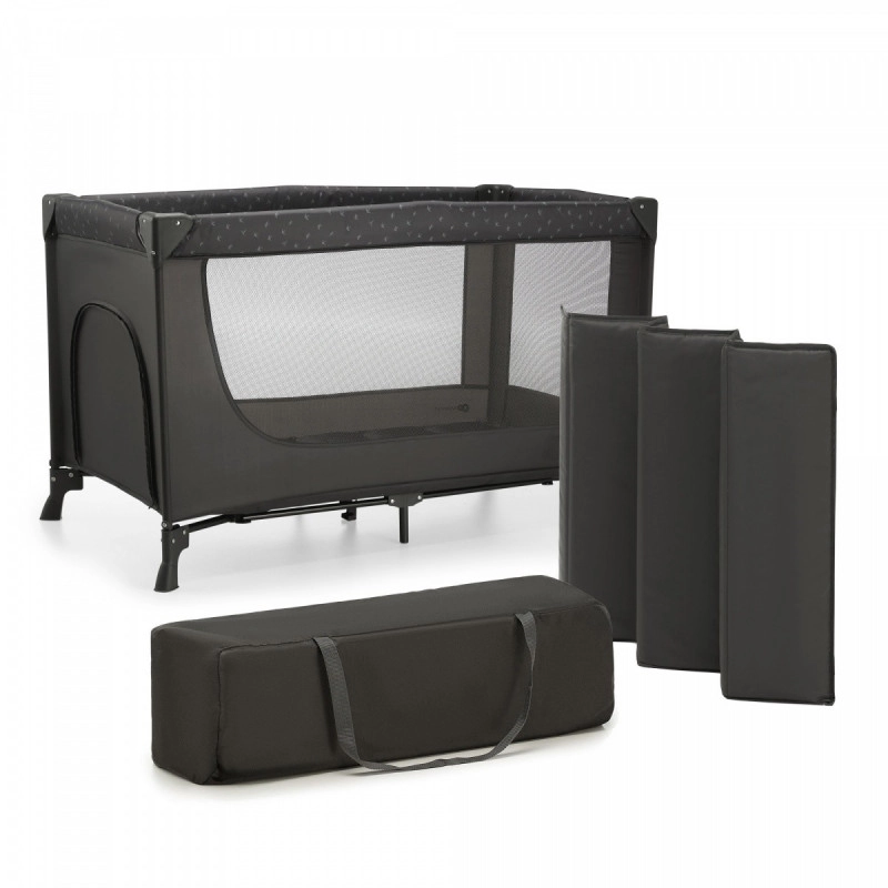 Levně Kinderkraft Cestovní postýlka Joy light grey