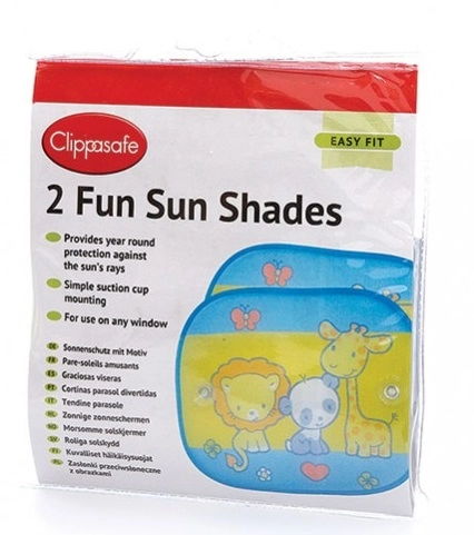 Clippasafe Sluneční clona s prísavkou 2 ks CS520 multisafari