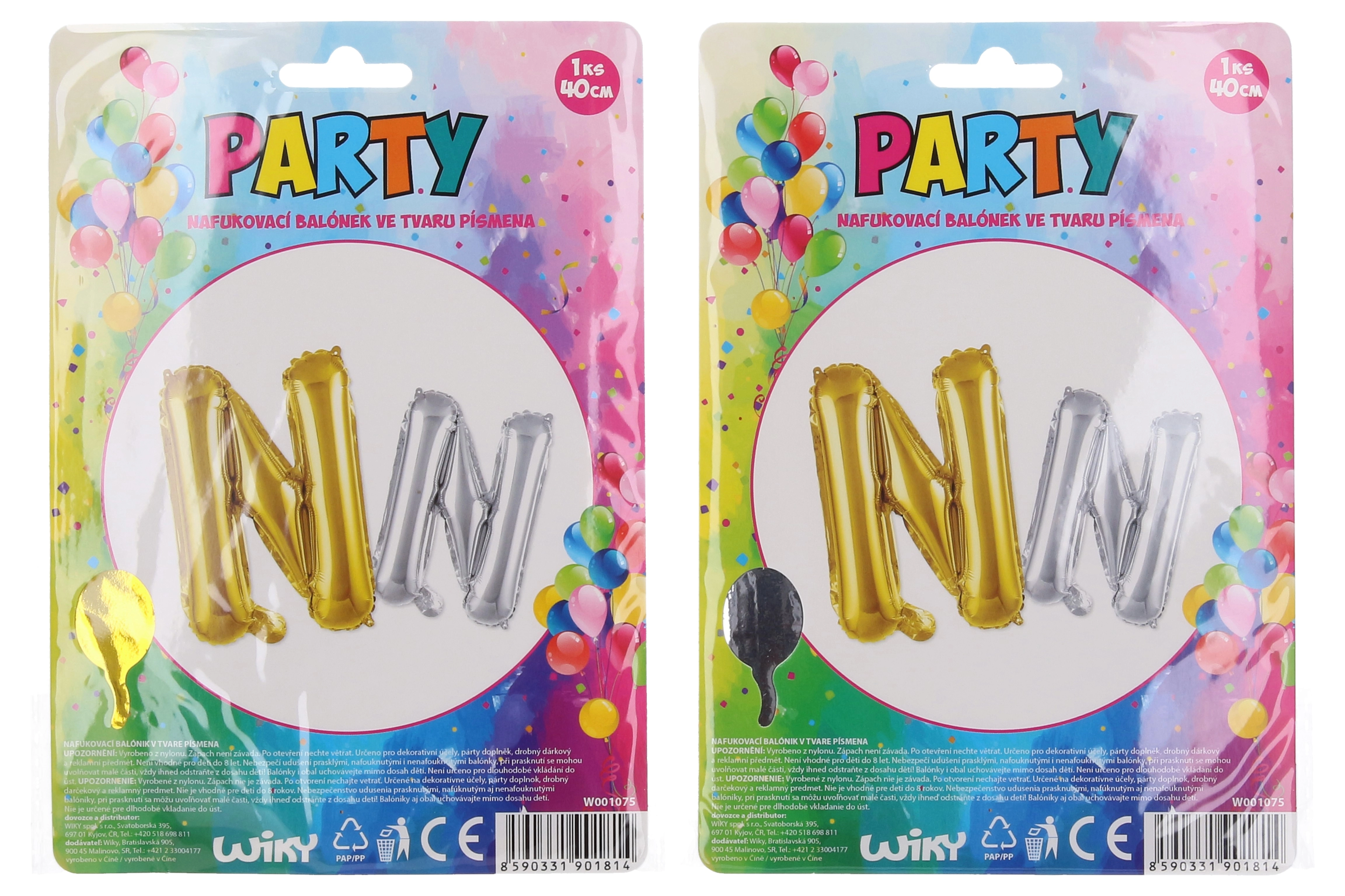 Wiky Balónek nafukovací písmeno N