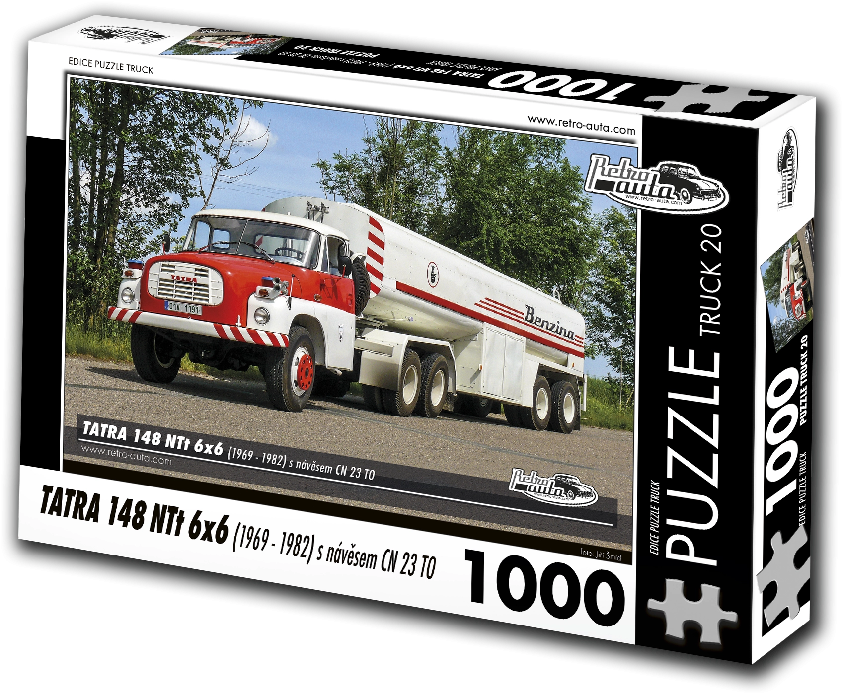 retro-auta puzzle truck tatra 148 ntt 6x6 s návěsem – 1000 dílků