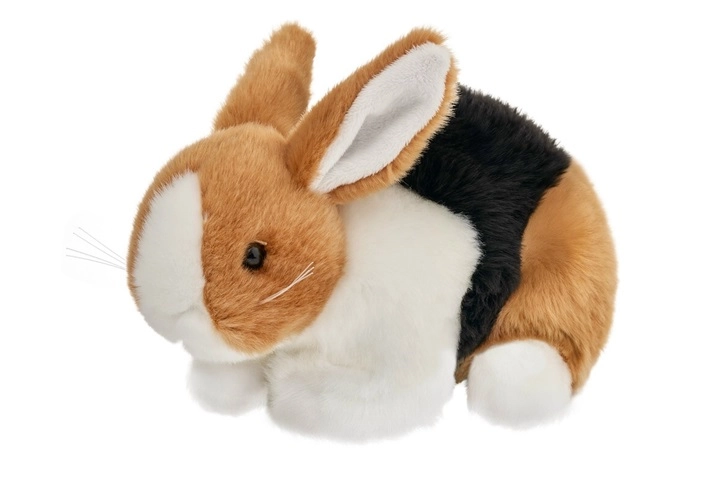 Plyšový králíček hnědo-černý 18 cm
