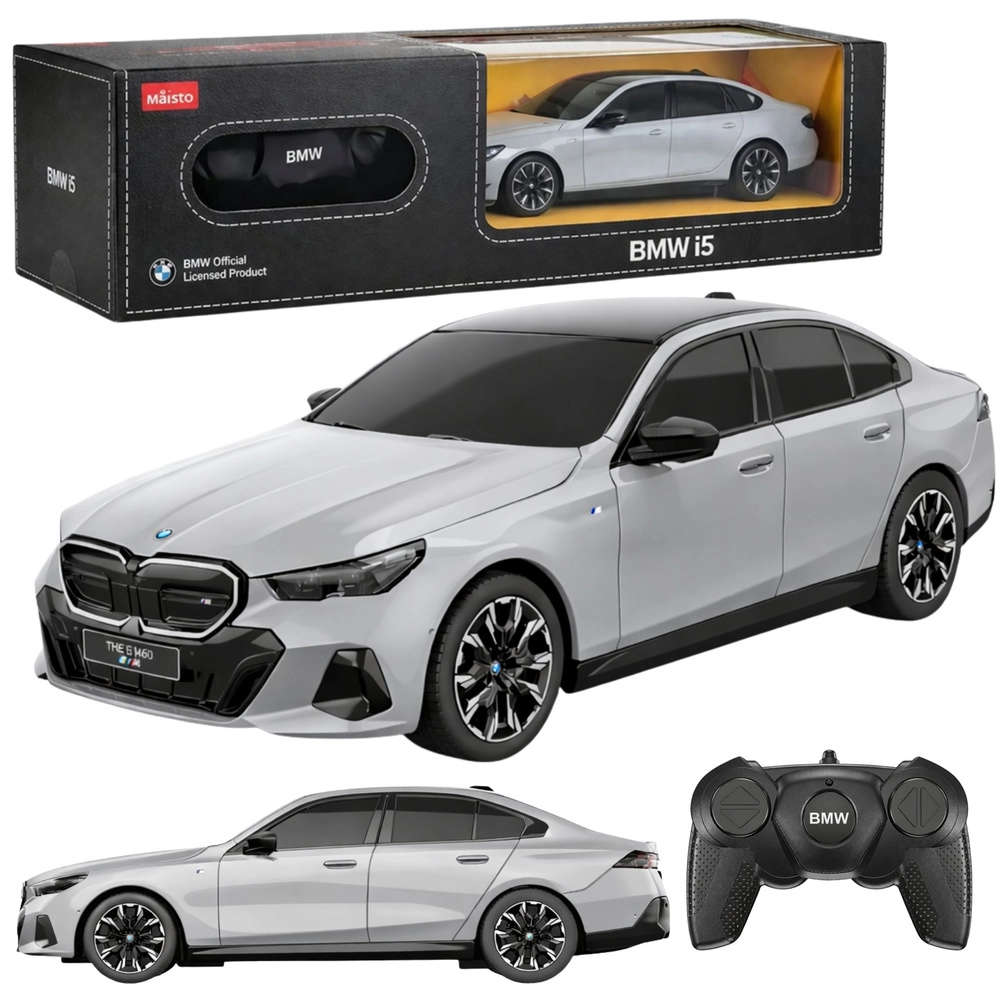 RC model BMW i5 1:24 šedý – zdalem řízené auto RASTAR