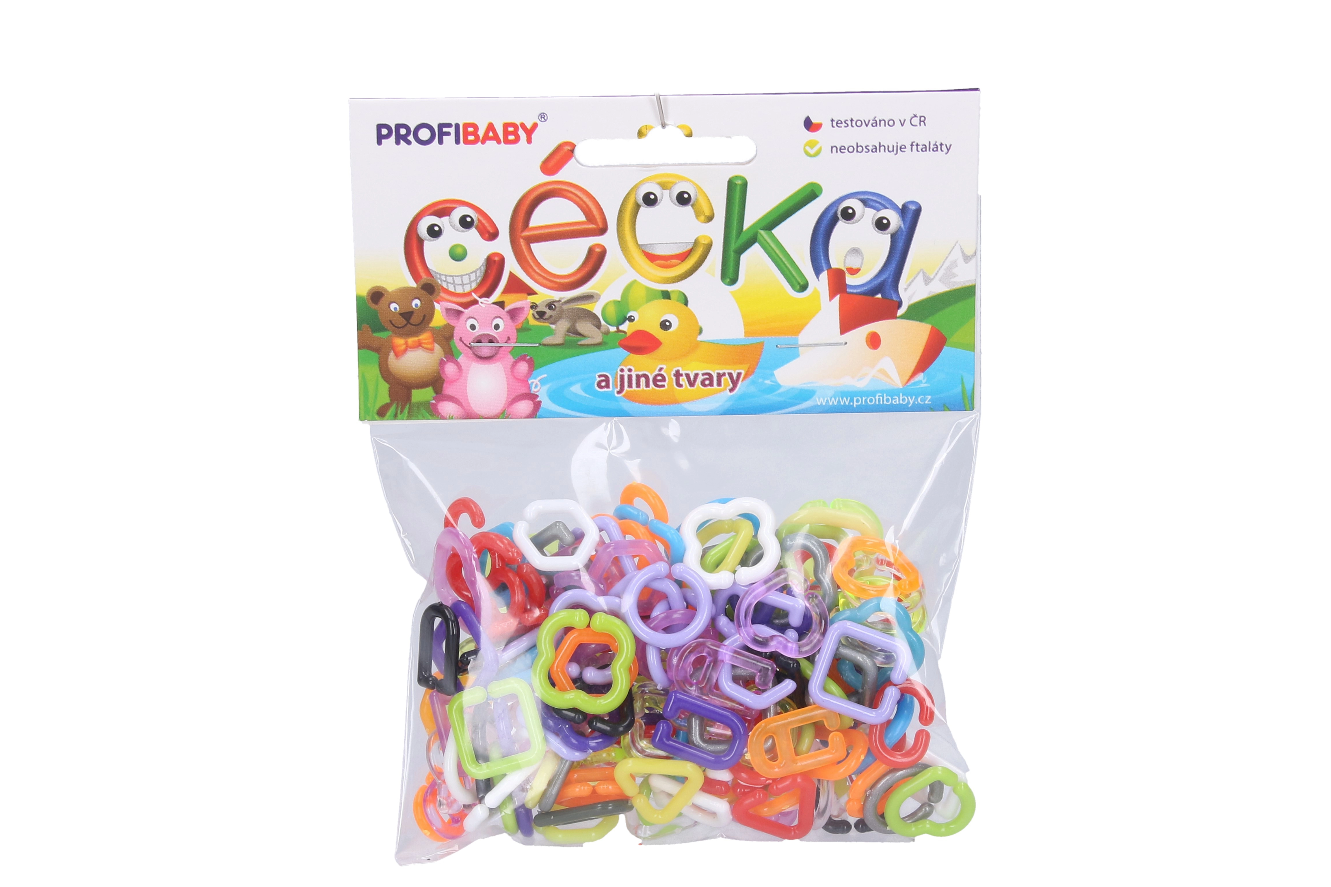 Teddies Céčka barevná různé tvary 150 ks