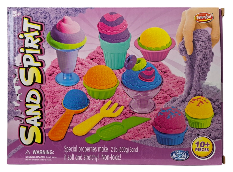 Kinetický písek – sada na dezerty s formičkami a doplňky