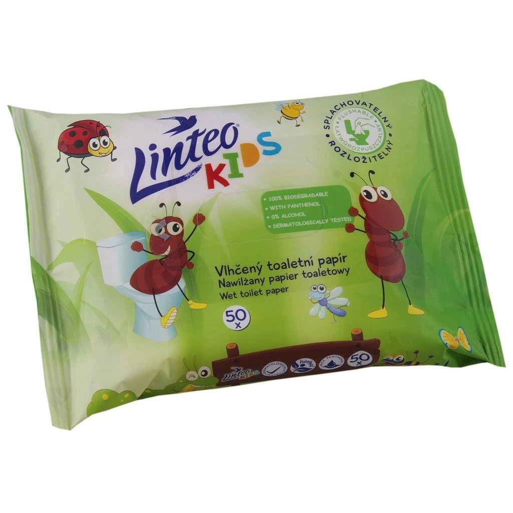 Linteo Kids Wet Toilet Paper vlhčený toaletní papír pro děti 50 ks