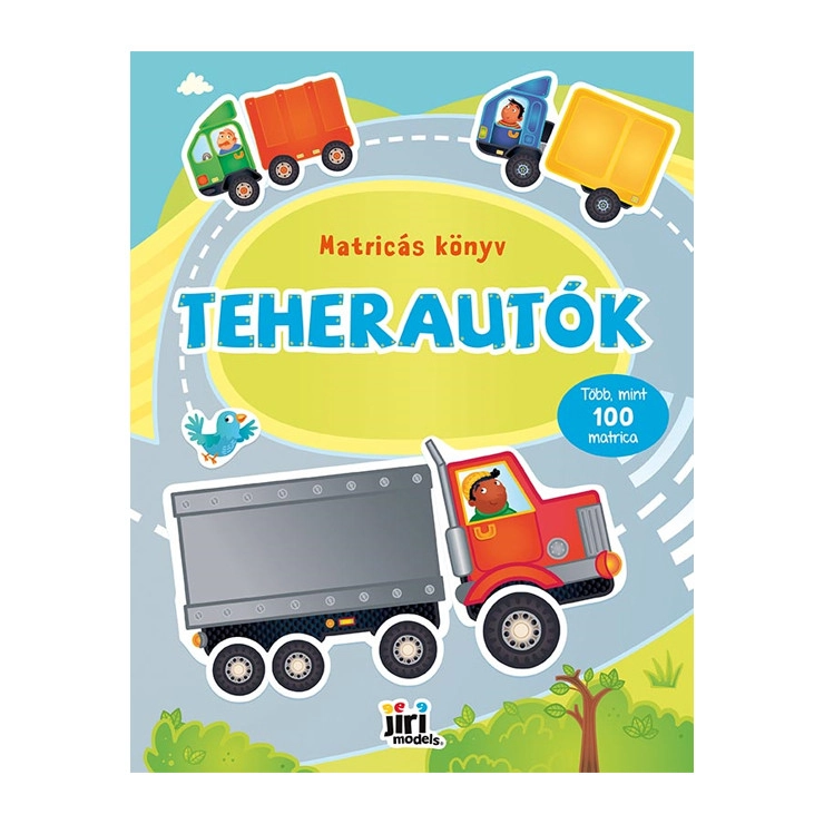 samolepková knížka nákladní auta (maďarská verze)