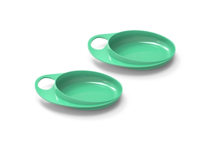 NUVITA Talíře se zvýšeným okrajem Pastel green 2 ks