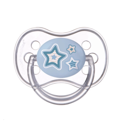 Silikonové šidítko 18m+ symetrické NEWBORN BABY modré – Canpol babies