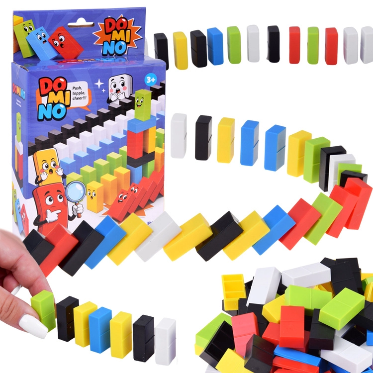 Domino pro děti – barevné kostky 100 dílků