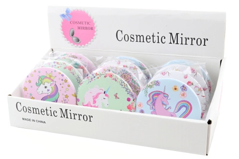 Kulaté zrcátko s motivem jednorožce