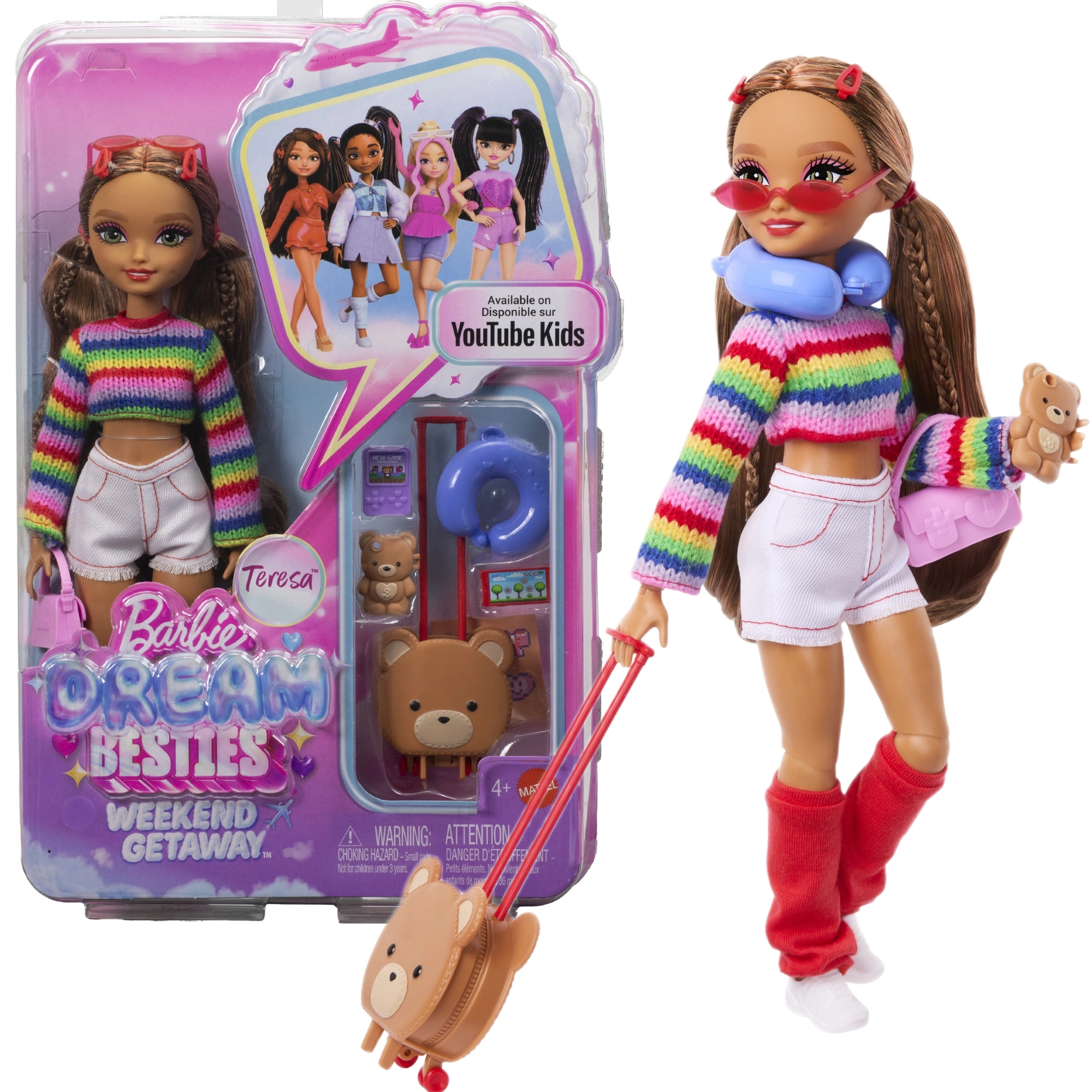 Barbie Dream Besties Teresa – módní panenka na víkendový výlet s doplňky