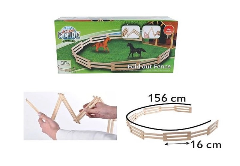 Dřevěná ohrádka pro zvířata 156 cm 1:24 Kids Globe