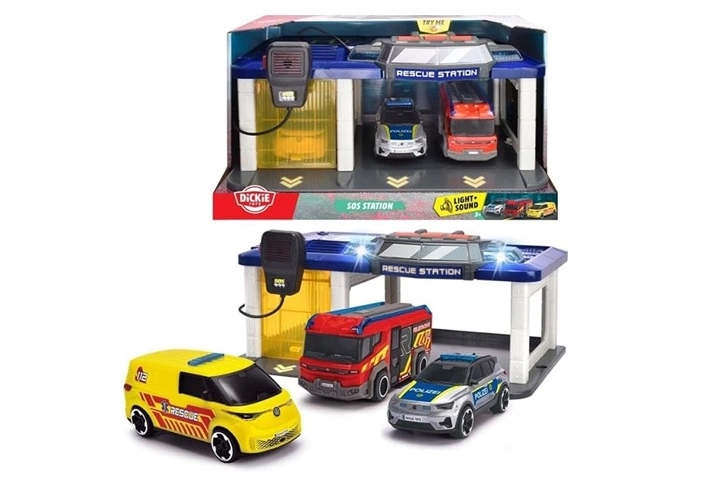 Dickie Toys záchranářská stanice se 3 vozidly
