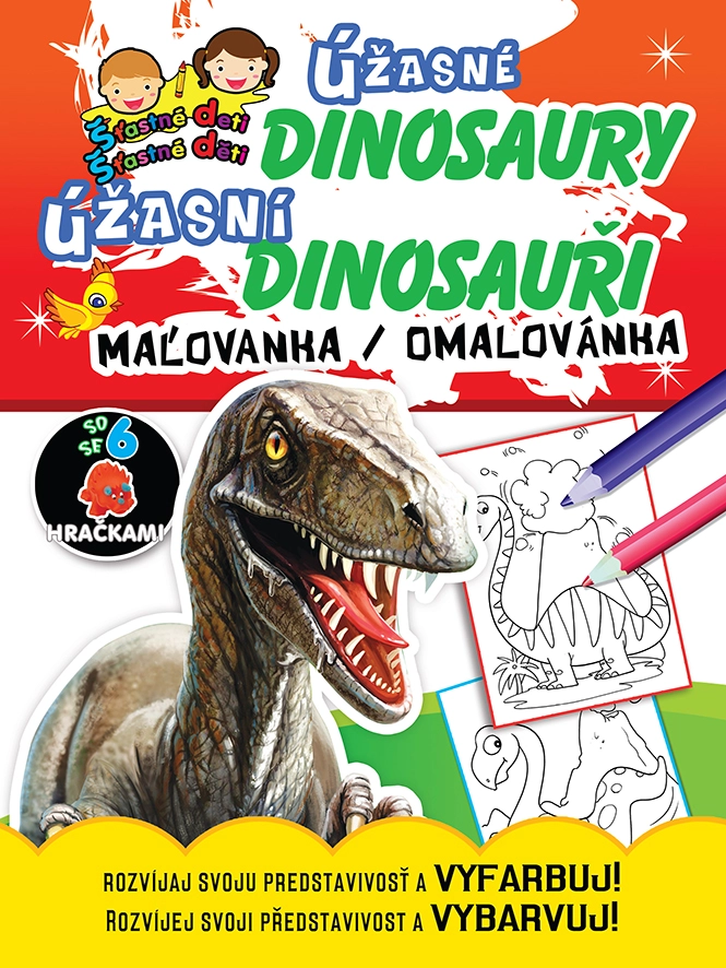 Levně Úžasné dinosaury Úžasní dinosauři maľovanka