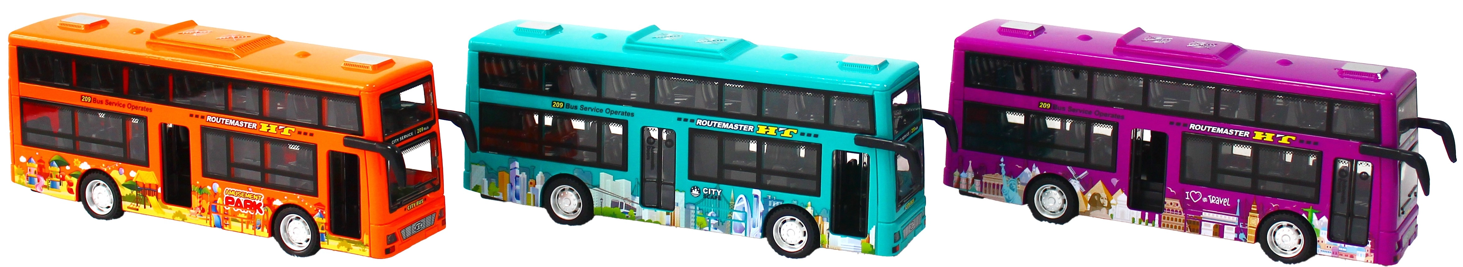 Levně Dvoupatrový autobus se světlem a zvukem Sparkys