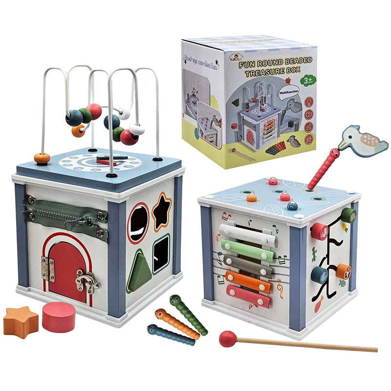 Dřevěná hudební a motorická kostka