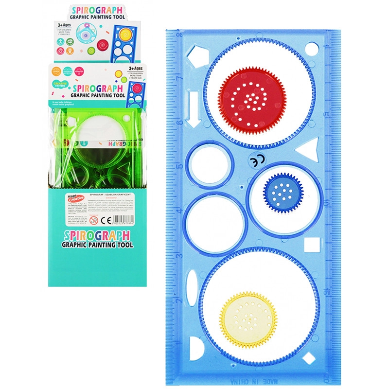 Grafická šablona spirograf s kruhovými koly