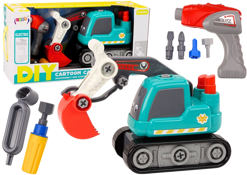 Dětská pásová koparka k rozebírání DIY – Turkusowa