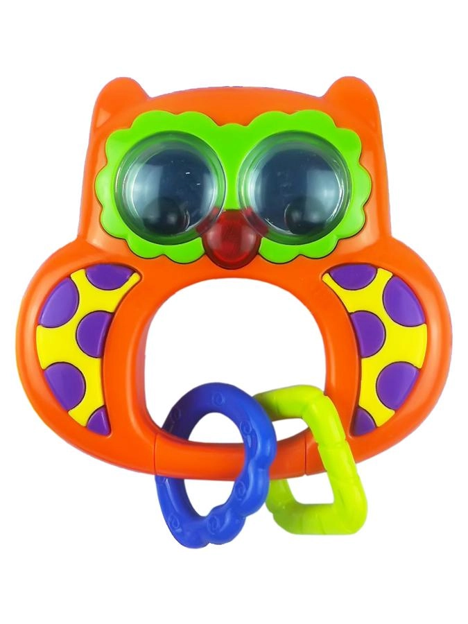 Dětské chrastítko se zvukem Baby Mix sovička oranžová