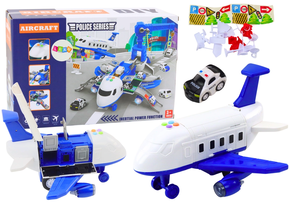 Lean Toys Interaktivní letadlo k rozebrání policejní stanice 2v1 DIY