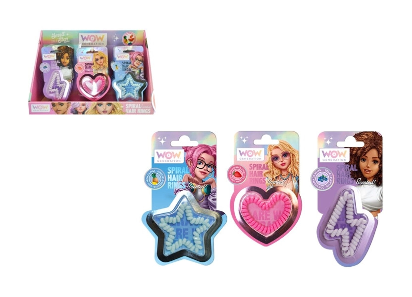 Spirálové voňavé gumičky do vlasů WOW