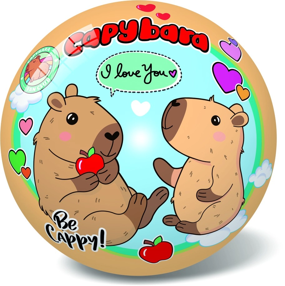 Míč s motivem kapybary 14 cm