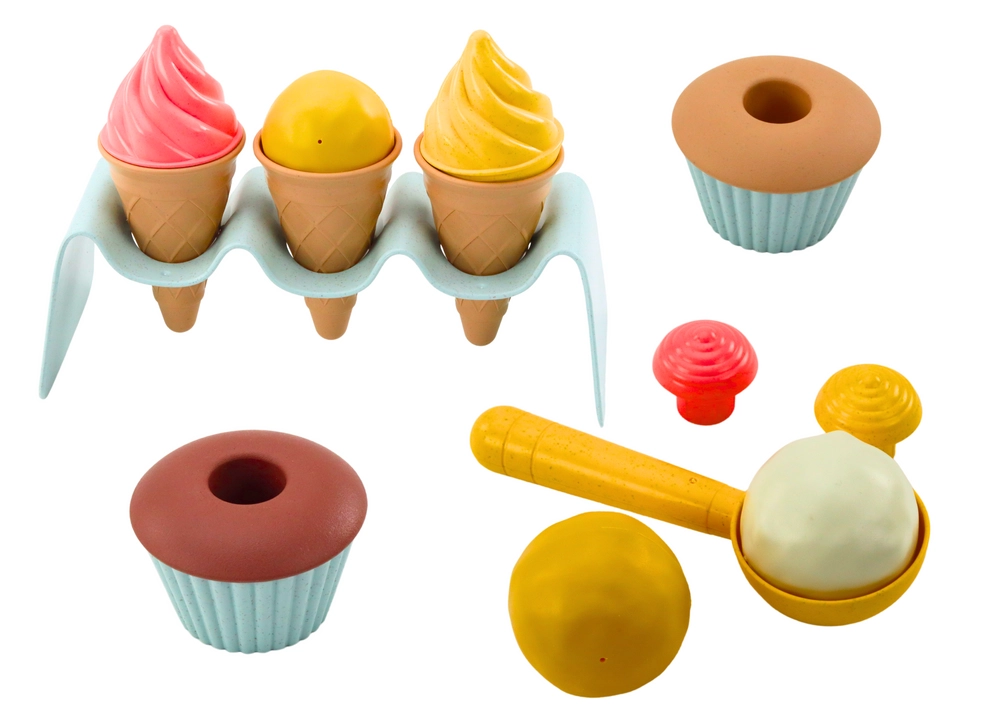 Lean Toys Písek Sada zmrzlinových oplatků Cupcakes Lžíce 13 El