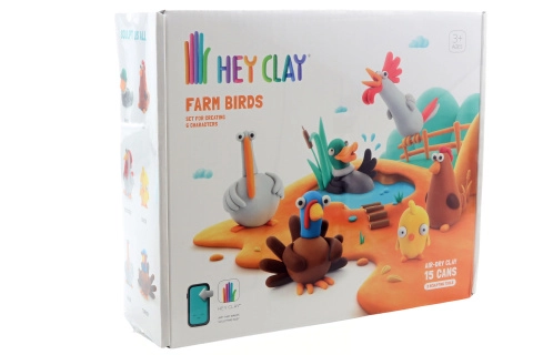 Hey Clay Ptáci z farmy modelina