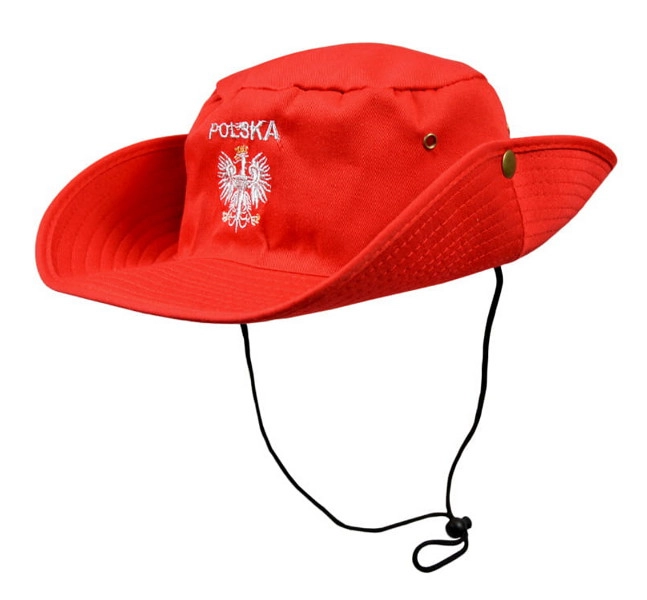 Kovbojský klobouk v barvách Polska bílo‑červený