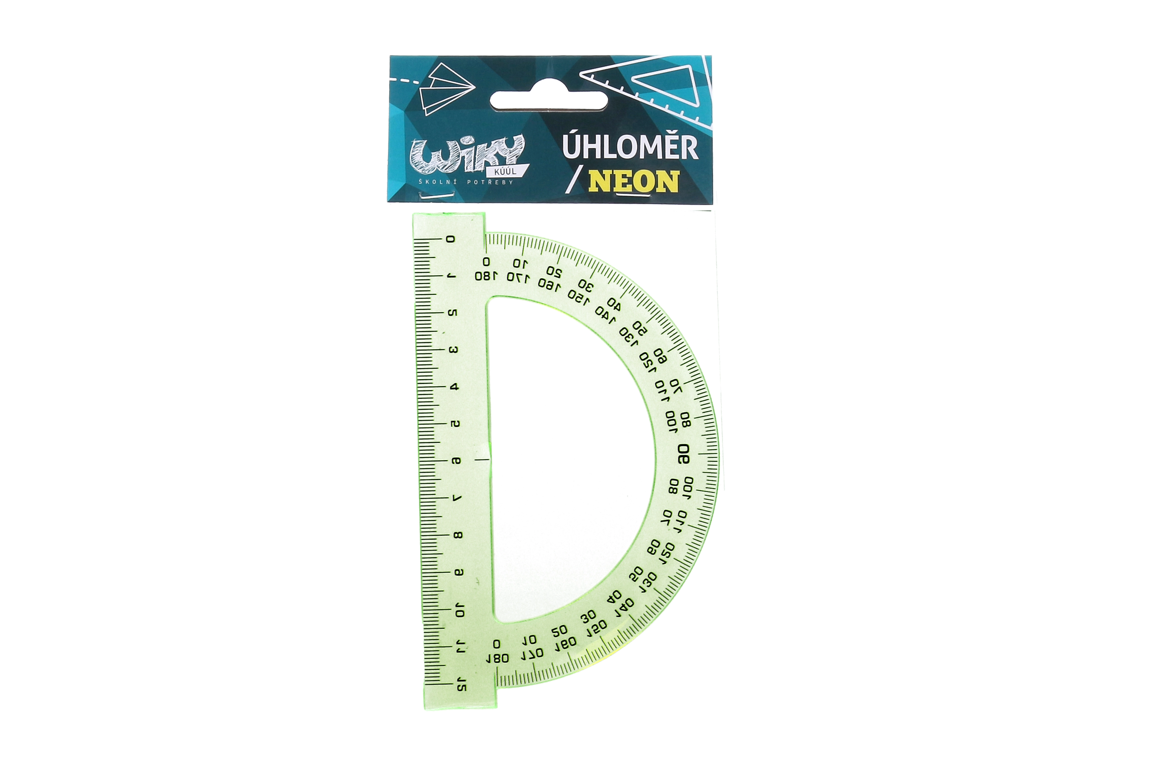 Levně Velký neonový úhloměr 12 cm