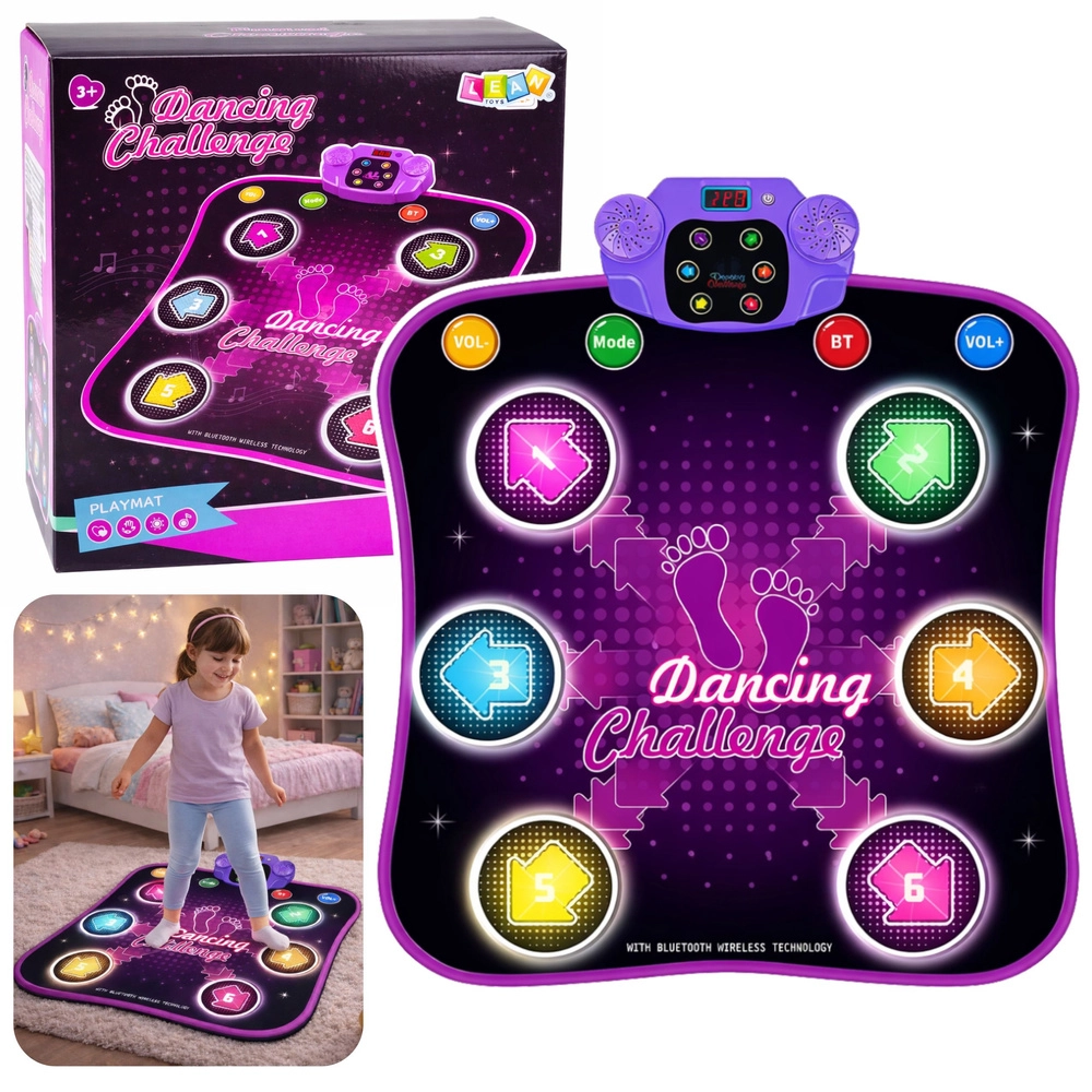 Interaktivní taneční podložka s LED a Bluetooth – 5 herních režimů
