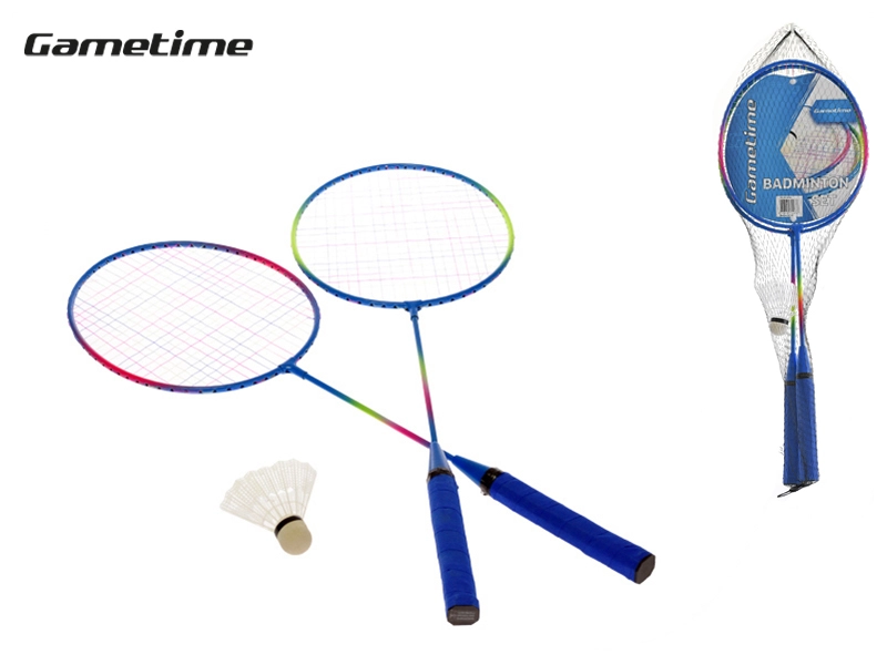Sada badmintonových raket 62,5 cm s košíčky v síťce