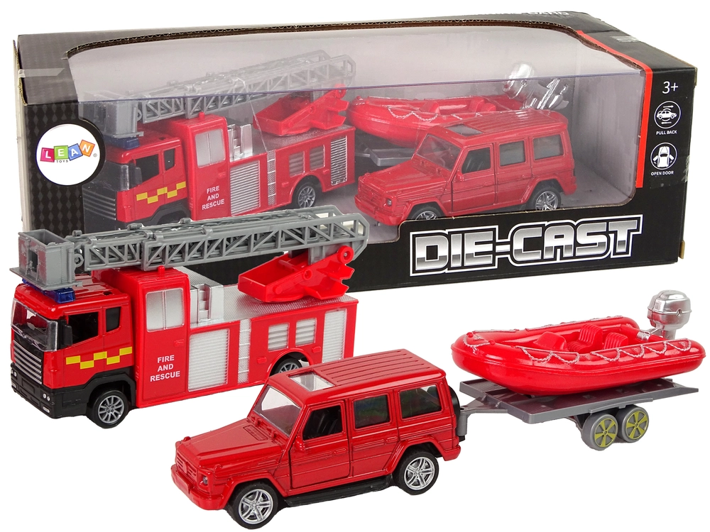 LEANToys Sada hasičských aut C13311-uniw