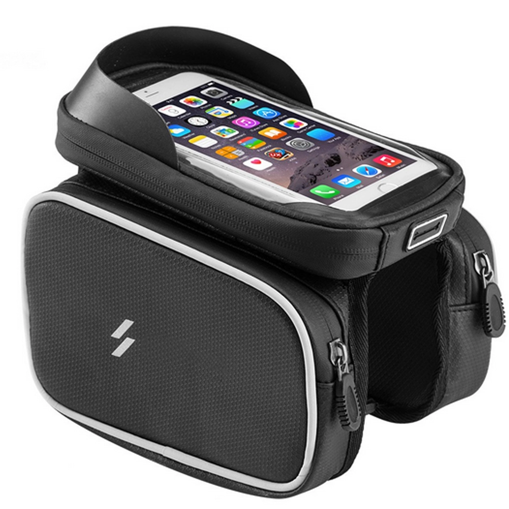 Voděodolná rámová cyklistická brašna MalTrack s držákem na telefon