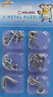 Sada 6 kovových hlavolamů